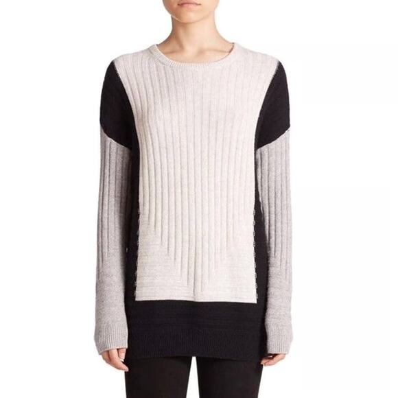 Vince Intarsia Colorblock Wool Cashmere Crew Sweater XS - Picture 11 of 11